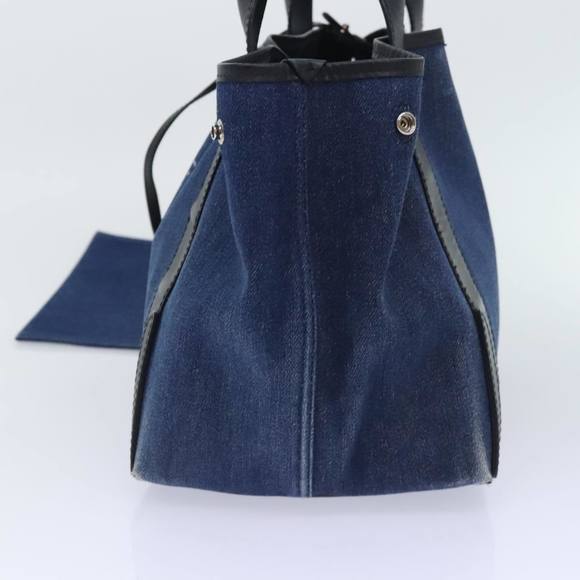 BALENCIAGA Navy Cabas S Hand Bag Denim Silver Blue 339933 Auth yk15288 - Picture 5 of 16